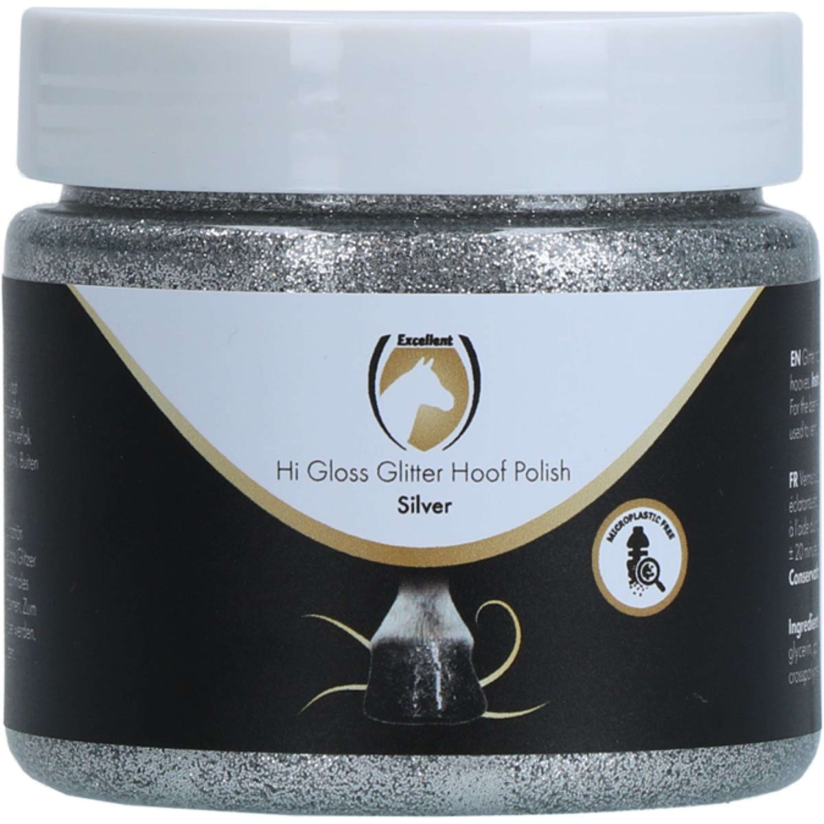 Excellent Brillo para Cascos Hi Gloss con Purpurina Plata