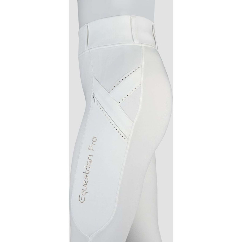 HORKA Legging de Equitación Momentum Blanco/Oro rosa