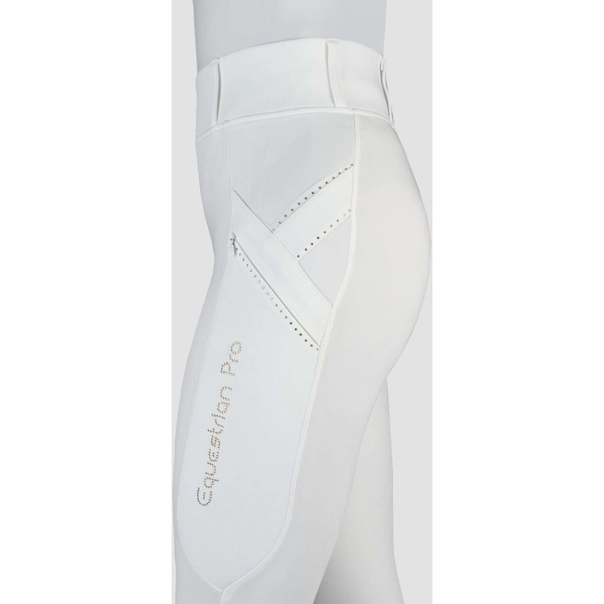 HORKA Legging de Equitación Momentum Blanco/Oro rosa