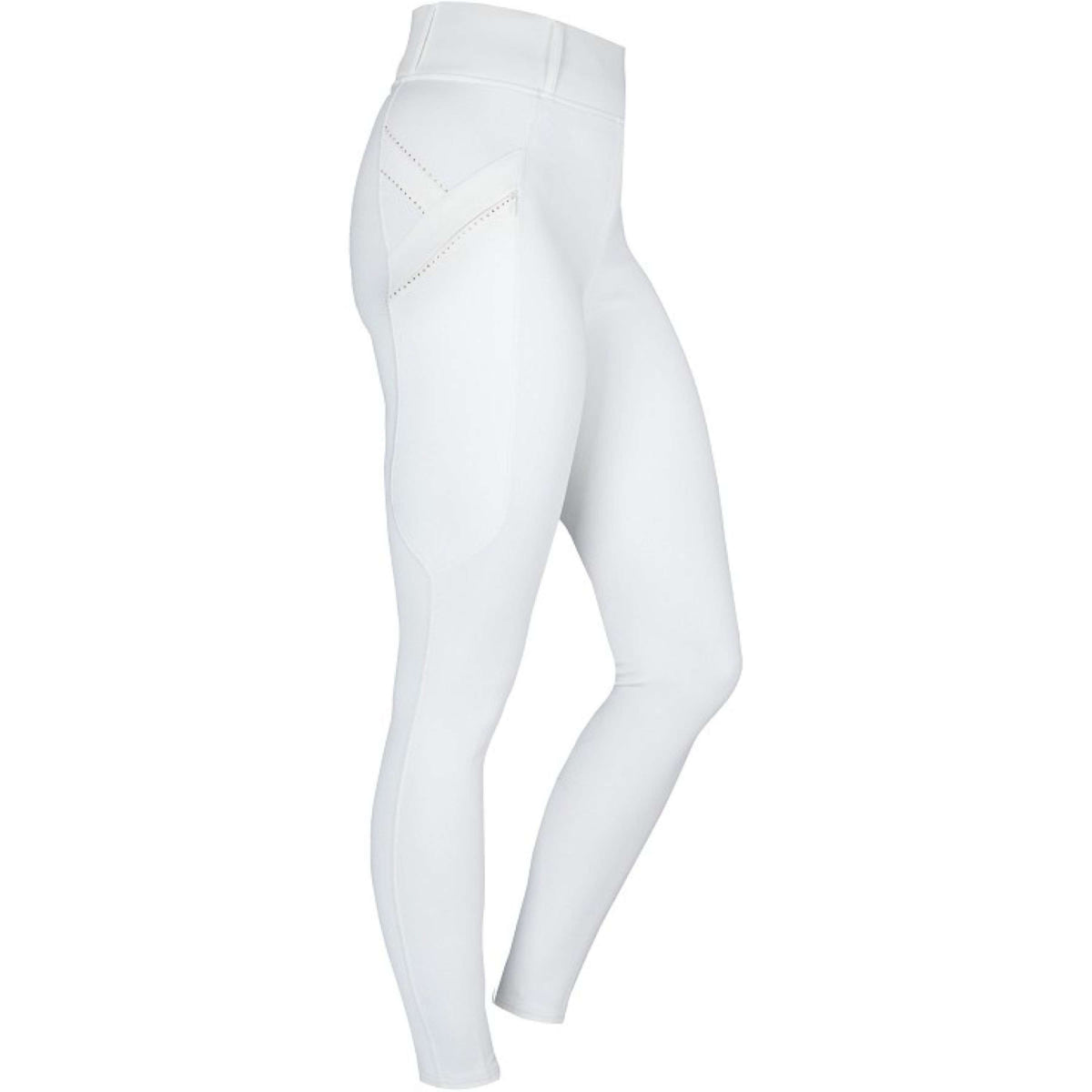 HORKA Legging de Equitación Momentum Blanco/Oro rosa
