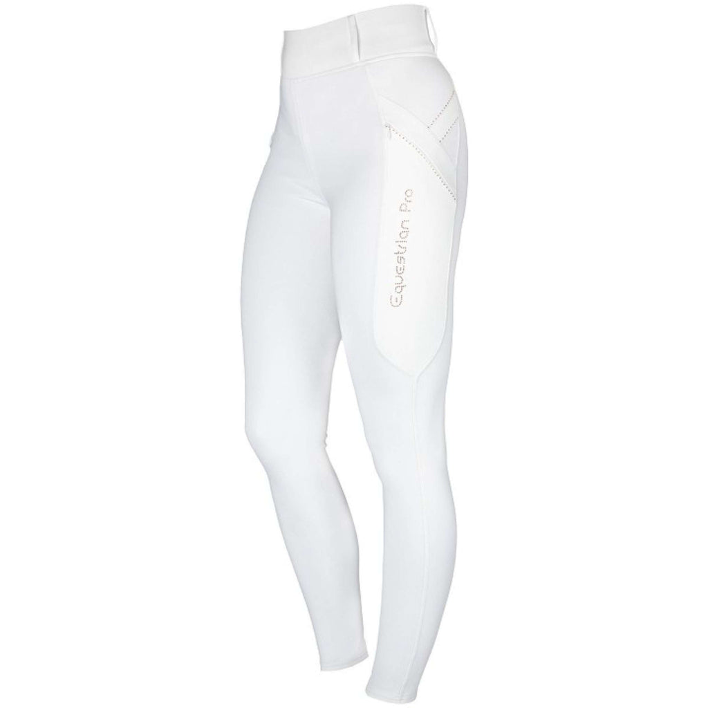 HORKA Legging de Equitación Momentum Blanco/Oro rosa