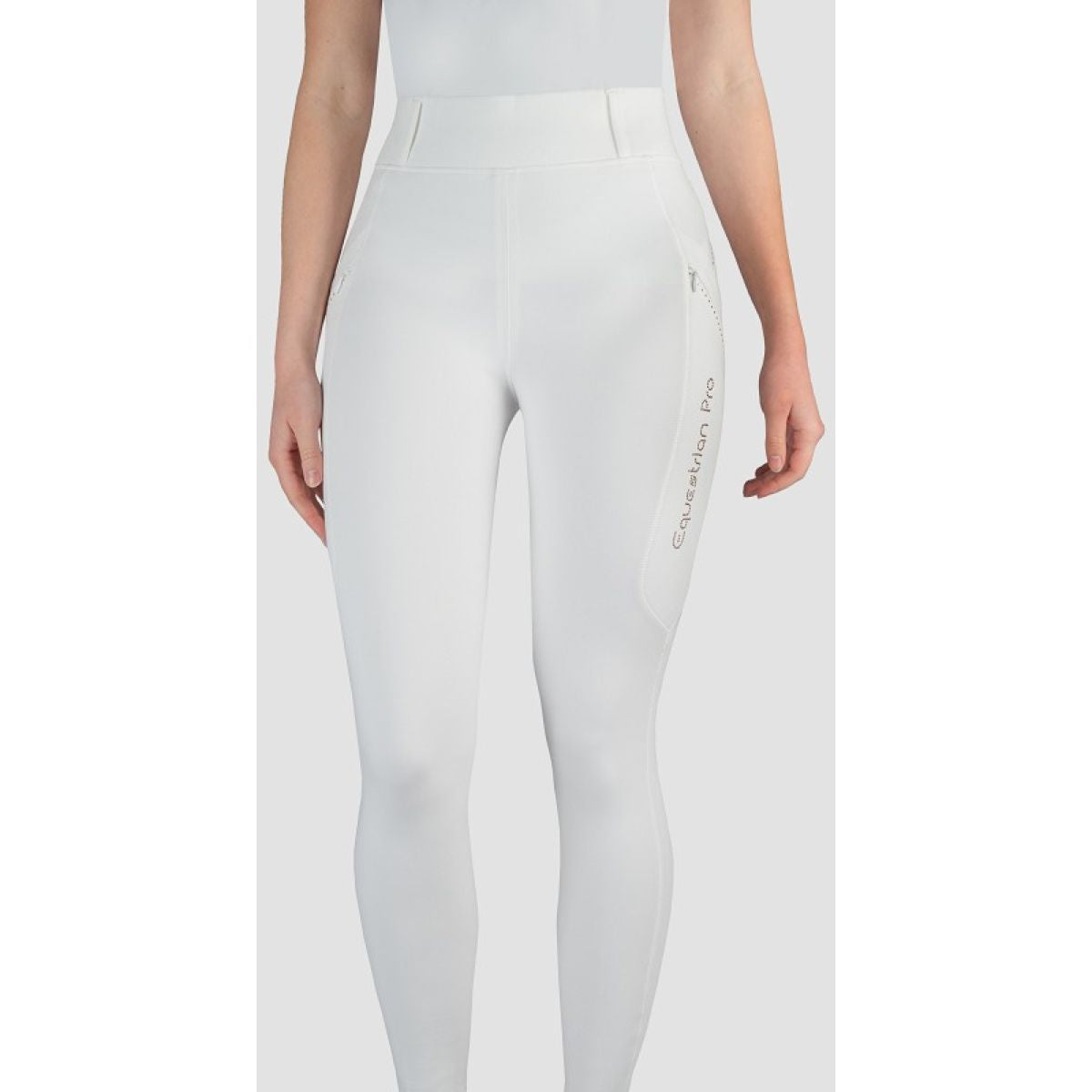 HORKA Legging de Equitación Momentum Blanco/Oro rosa