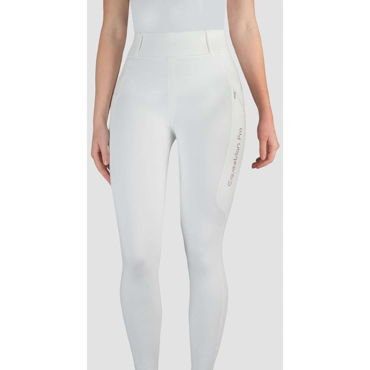 HORKA Legging de Equitación Momentum Blanco/Oro rosa