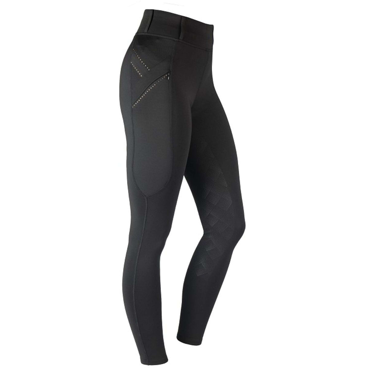 HORKA Legging de Equitación Momentum Negro/Oro rosa