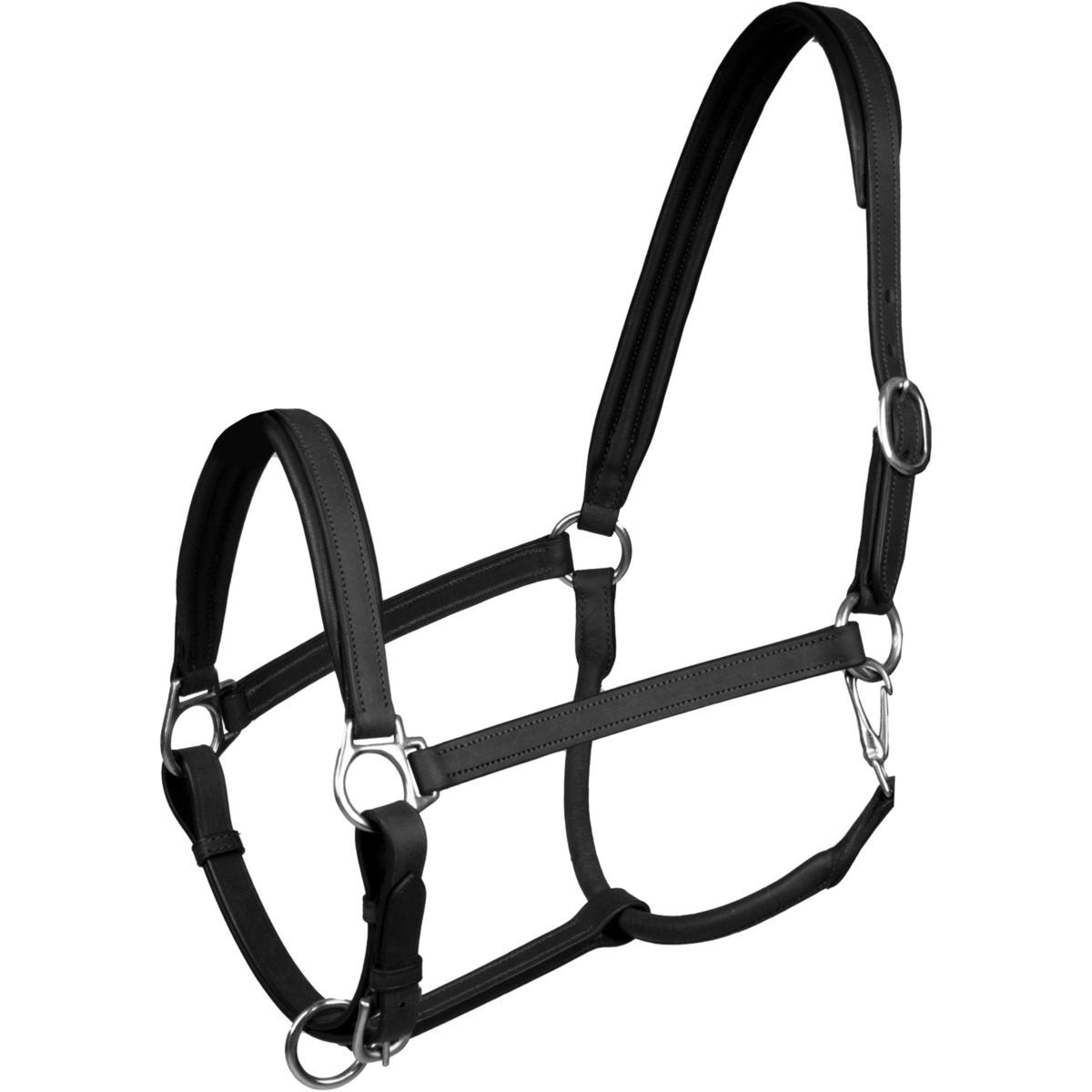 HORKA Cabezada Stockholm Leather Negro/Plata