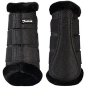 HORKA Protectores de piernas Glitter Negro