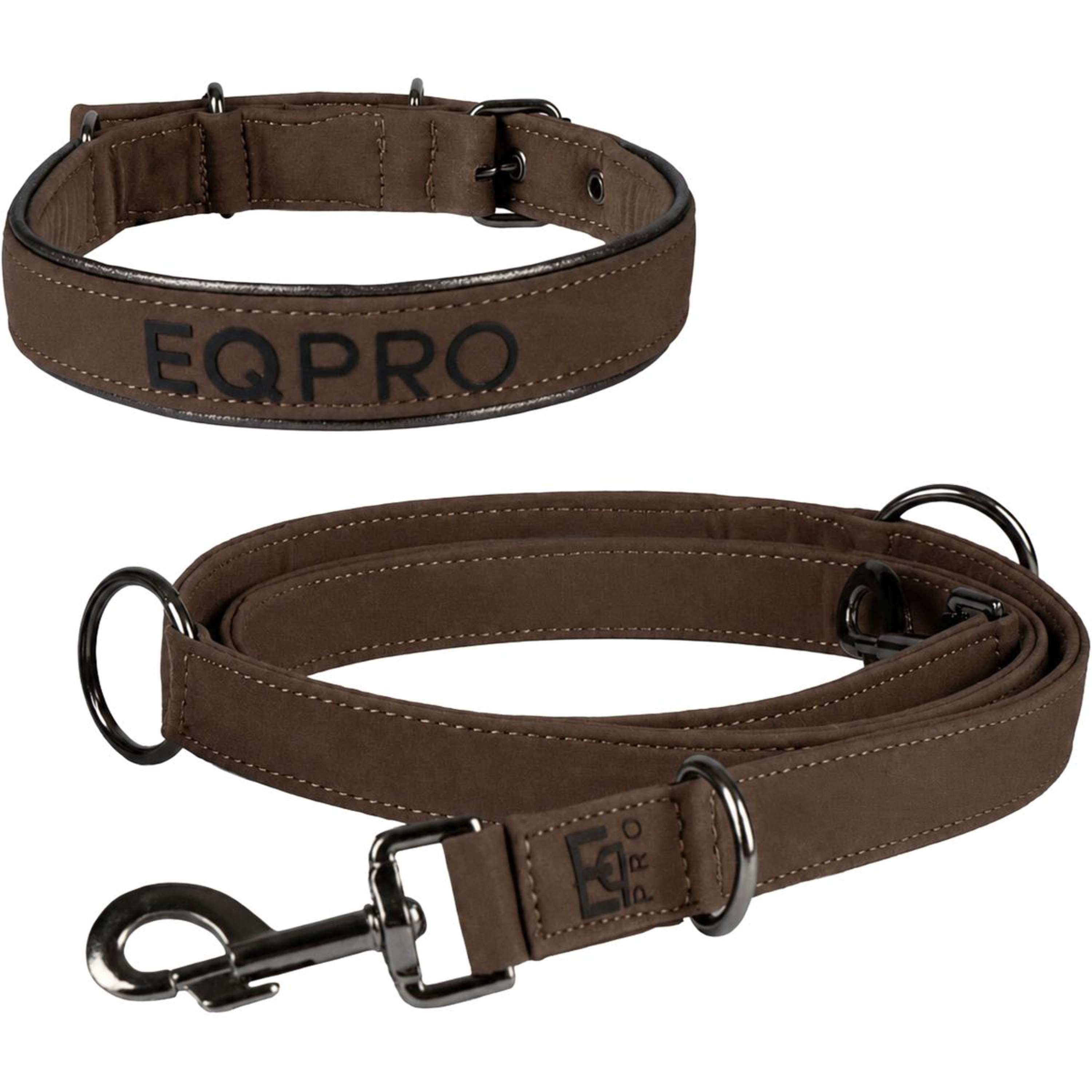 EQPRO Collar y Correa Softshell Chocolate