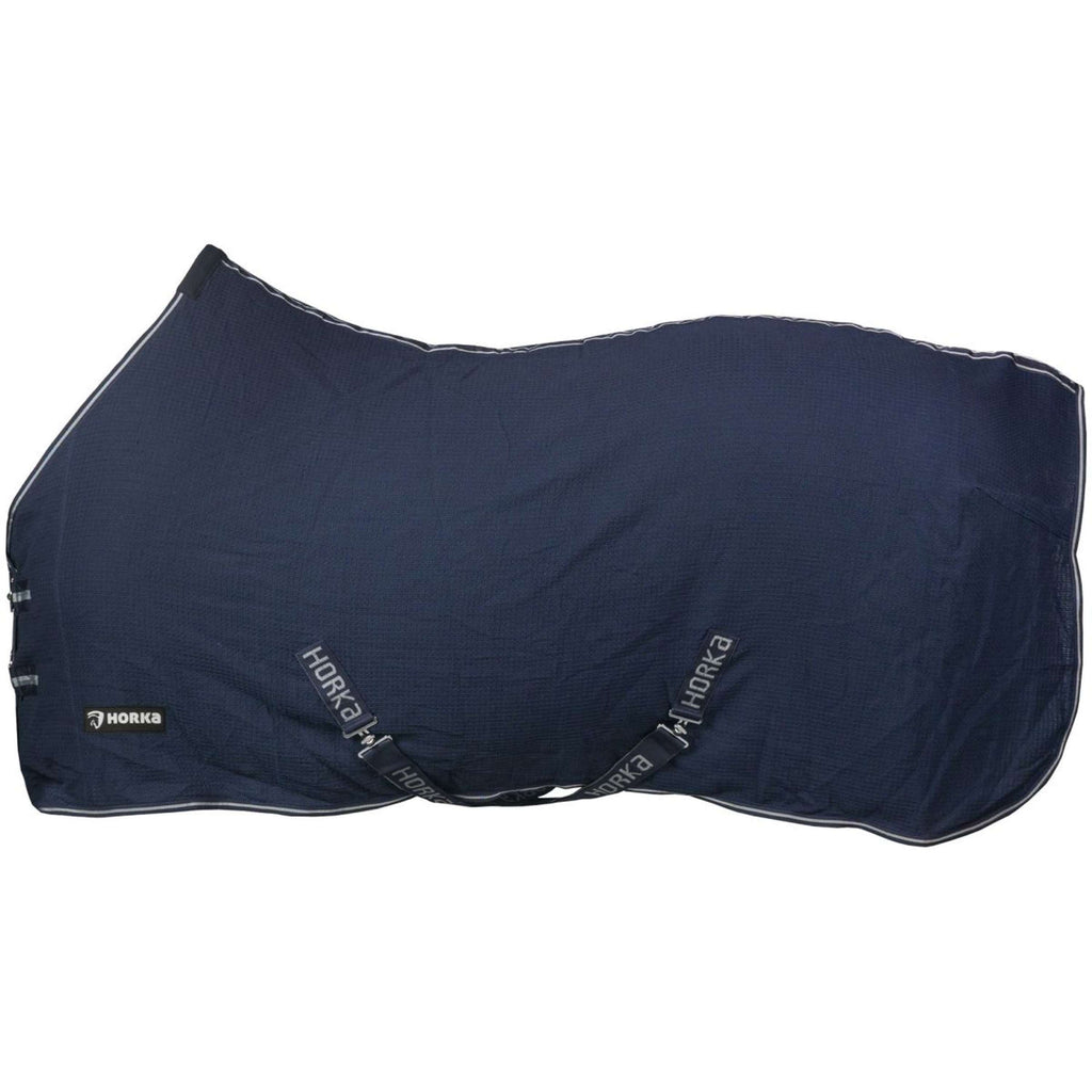 HORKA Manta para el sudor Algodón gofrado Azul