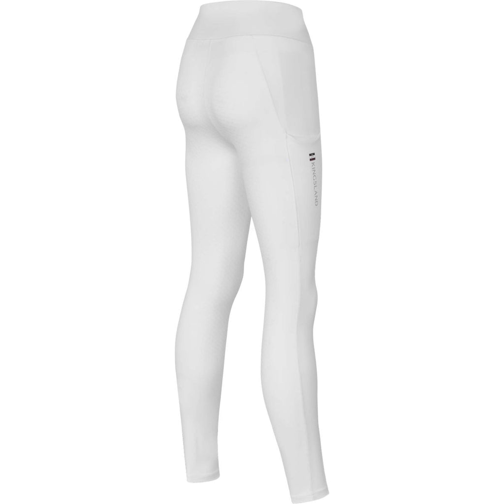 Kingsland Legging de Equitación Classic Full Grip Blanco