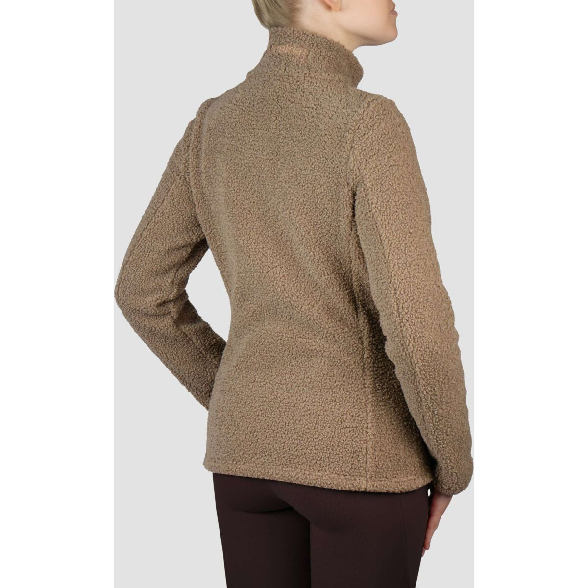 HORKA Sudadera con capucha y cremallera Teddy Francesca Mokka