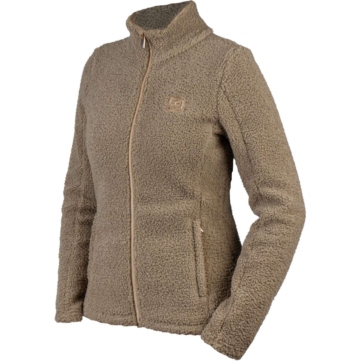 HORKA Sudadera con capucha y cremallera Teddy Francesca Mokka