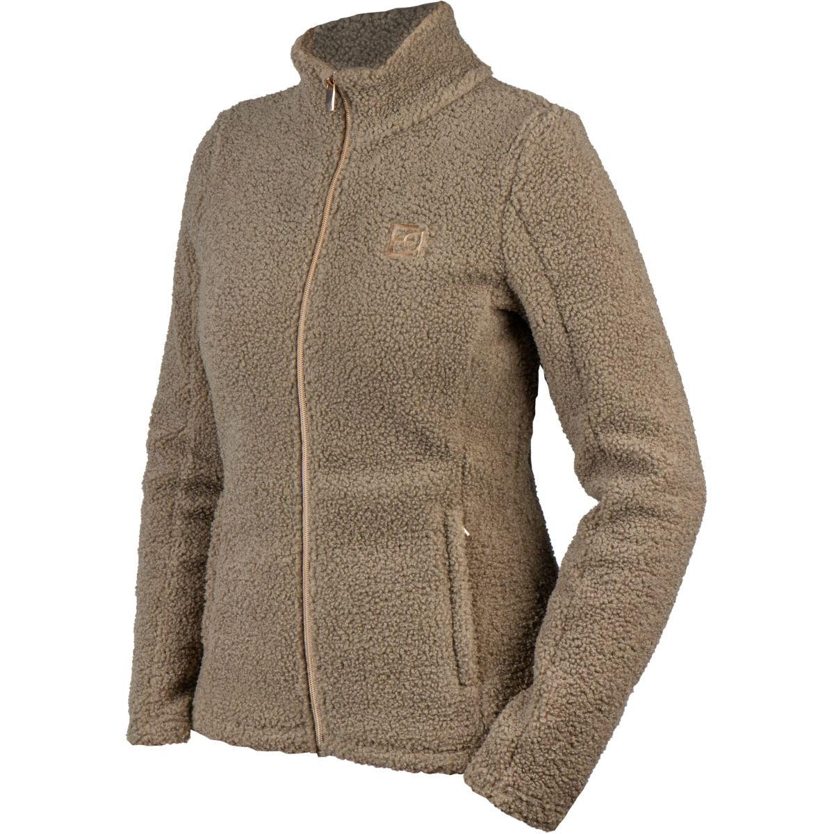 HORKA Sudadera con capucha y cremallera Teddy Francesca Mokka