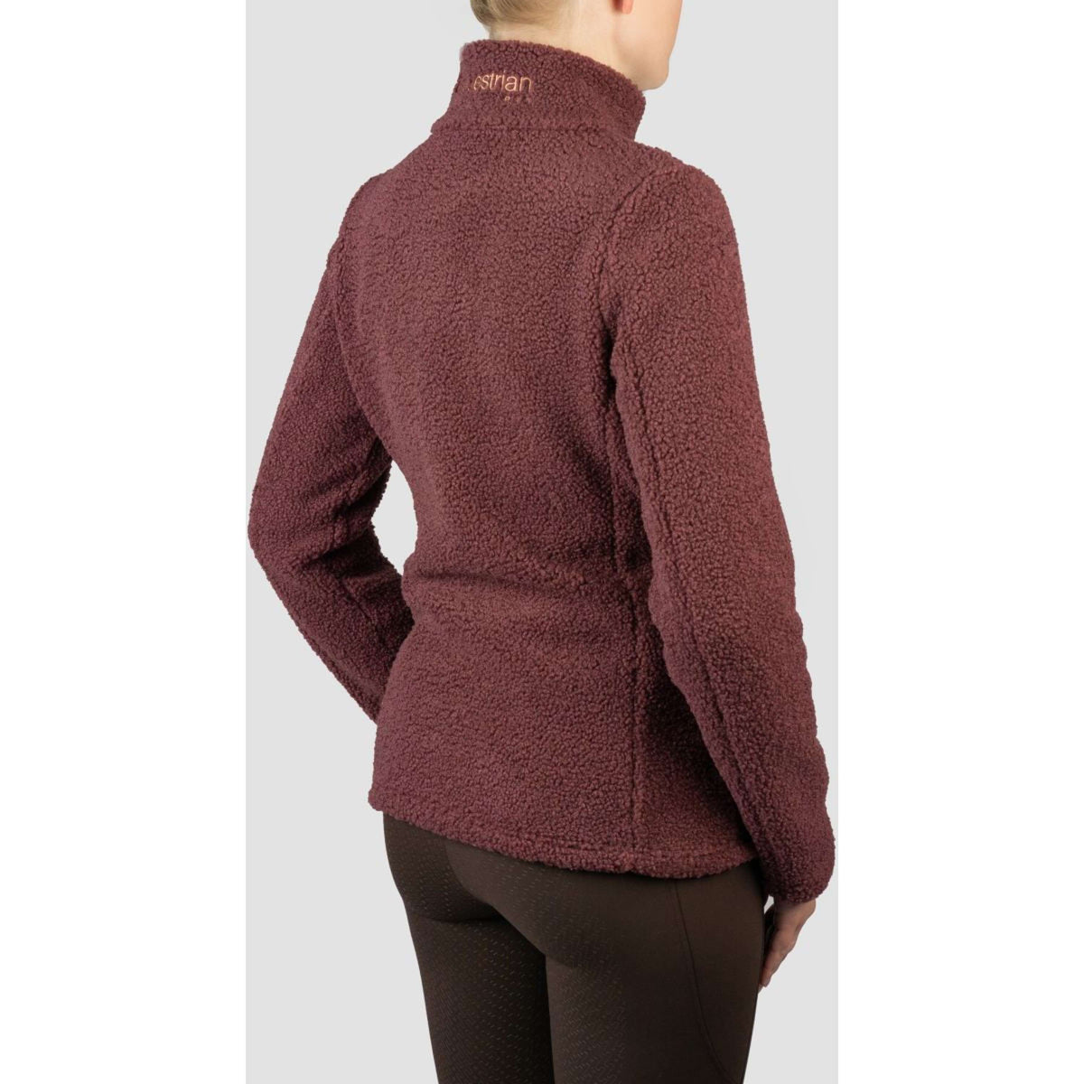 HORKA Sudadera con capucha y cremallera Teddy Francesca Deep Ruby