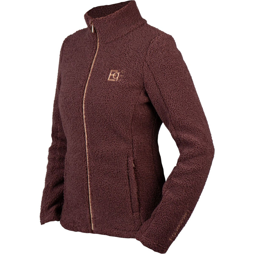 HORKA Sudadera con capucha y cremallera Teddy Francesca Deep Ruby