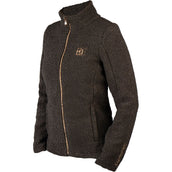 HORKA Sudadera con capucha y cremallera Teddy Francesca Chocolate oscuro