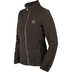 HORKA Sudadera con capucha y cremallera Teddy Francesca Chocolate oscuro