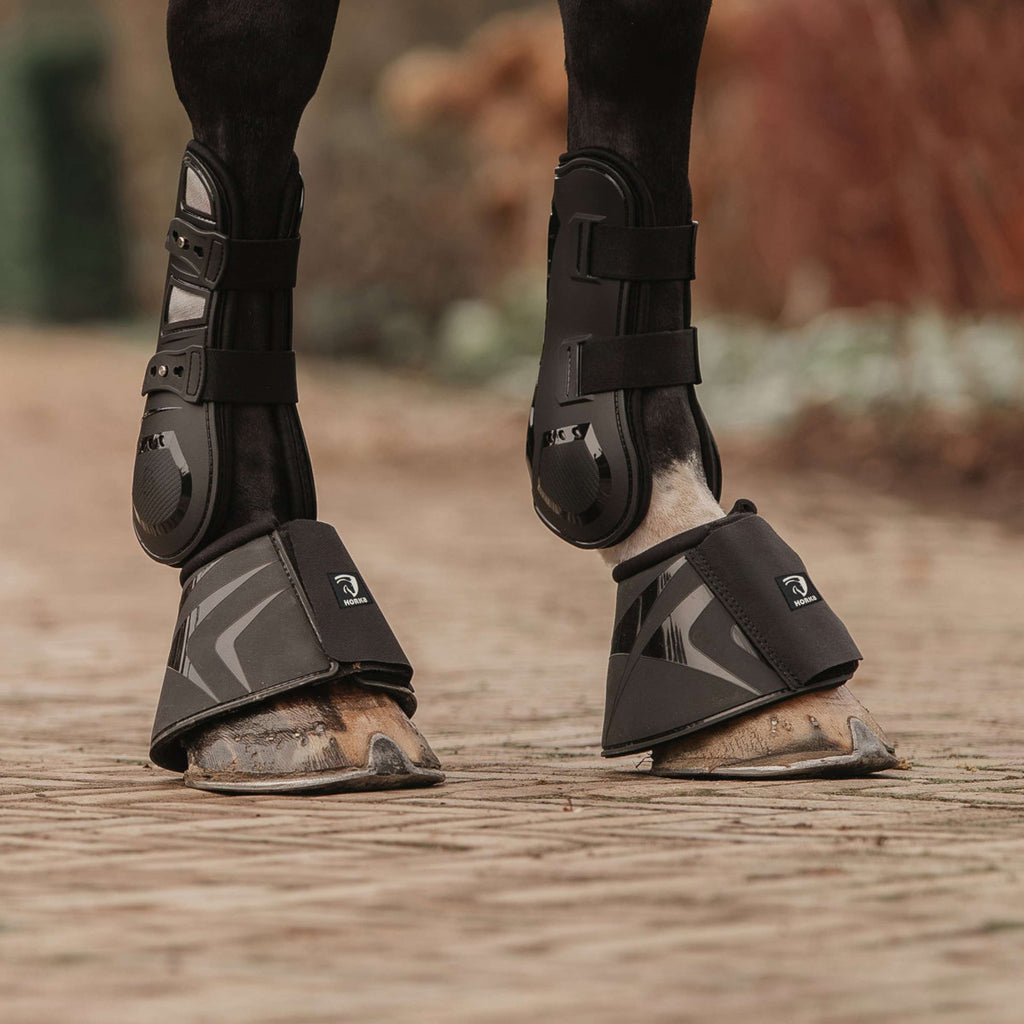 EQPRO Botas para tendones Carbon Look Negro