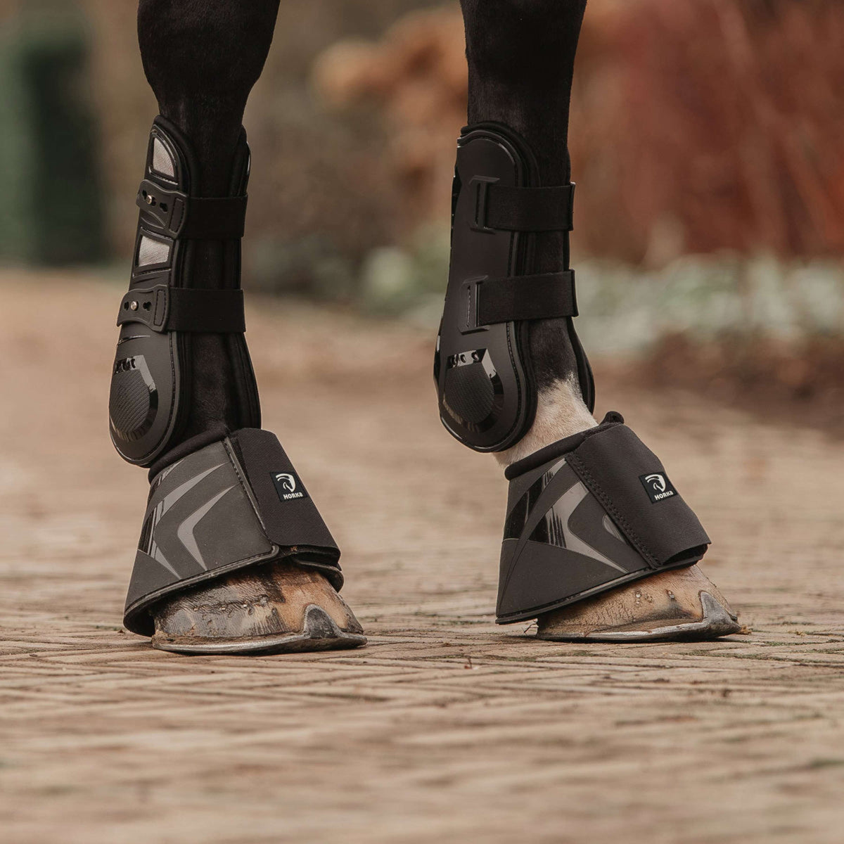 EQPRO Botas para tendones Carbon Look Negro