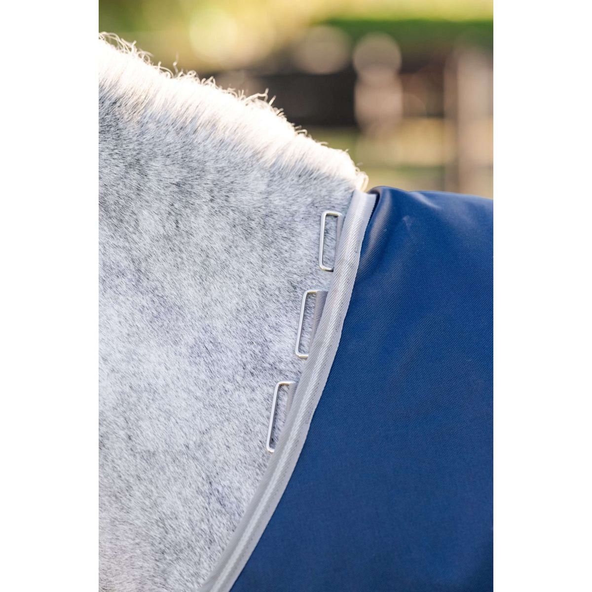 Amigo Turnout Rug 1200D Plus Pony 250g Navy/Titanium Grey/Silver