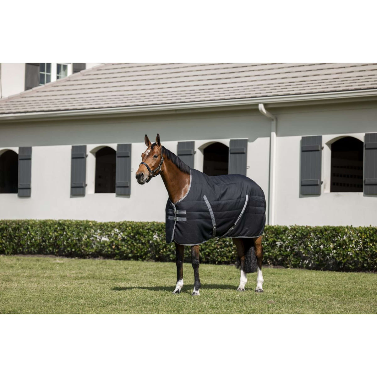 Rambo Manta de Establo 400g Black/Thunderstorm Grey/Silver