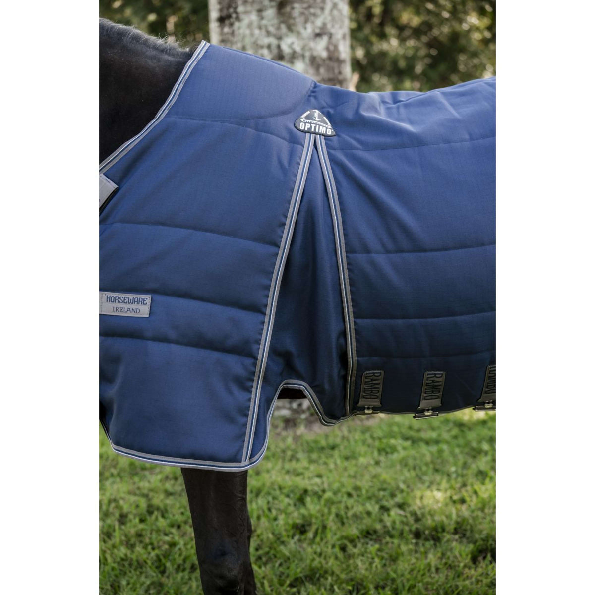 Rambo Optimo Manta de Establo 400g Navy/Thunderstorm Grey/Silver