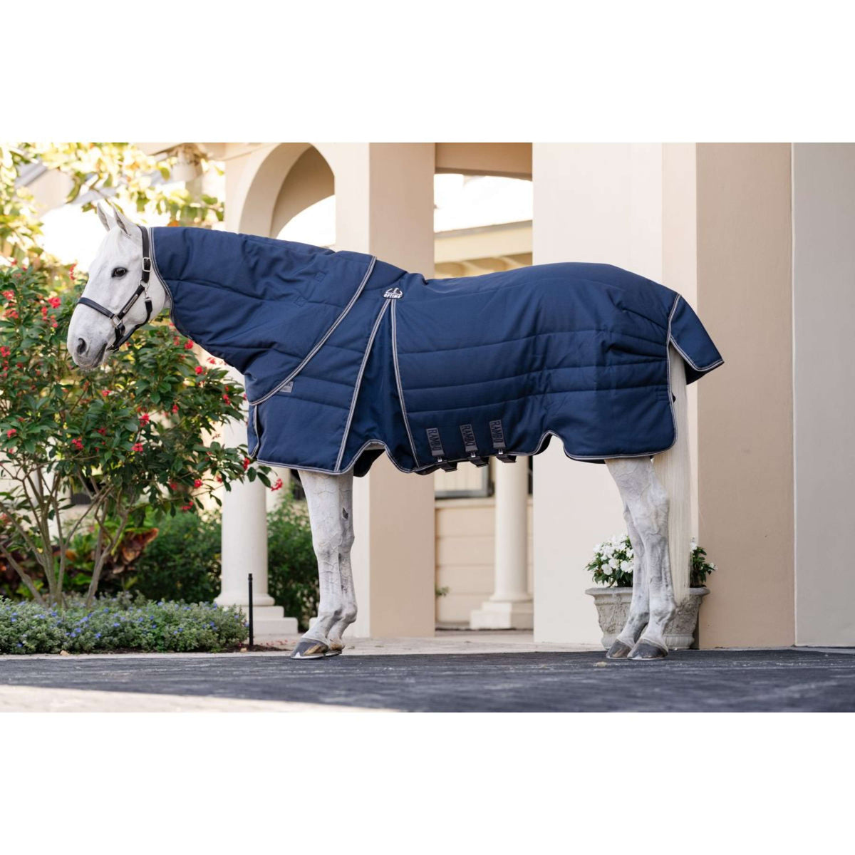 Rambo Optimo Manta de Establo Plus 400g Navy/Thunderstorm Grey/Silver