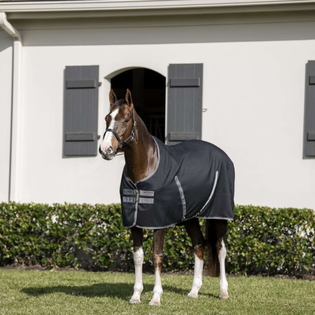 Rambo Stable Sheet Black/Thunderstorm Grey/Silver