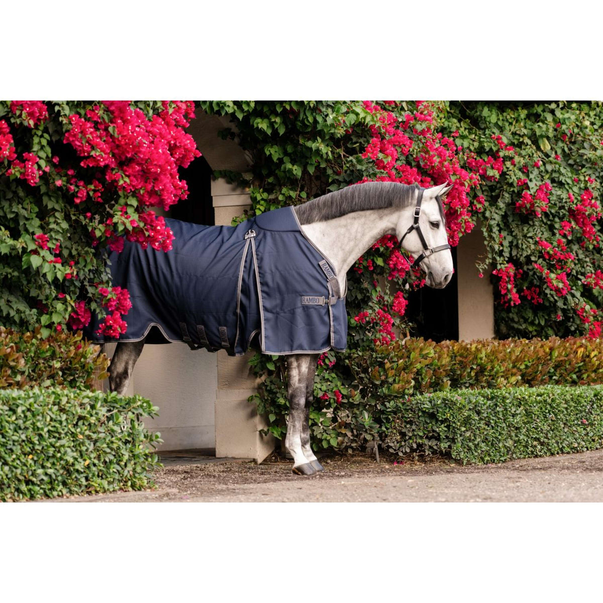 Rambo Optimo Manta de Establo New Navy/Thunderstorm Grey/Silver