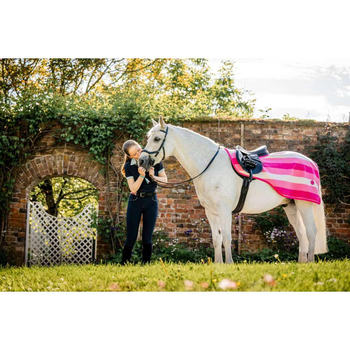 Horseware Manta de ejercicio Newmarket Witney Pink
