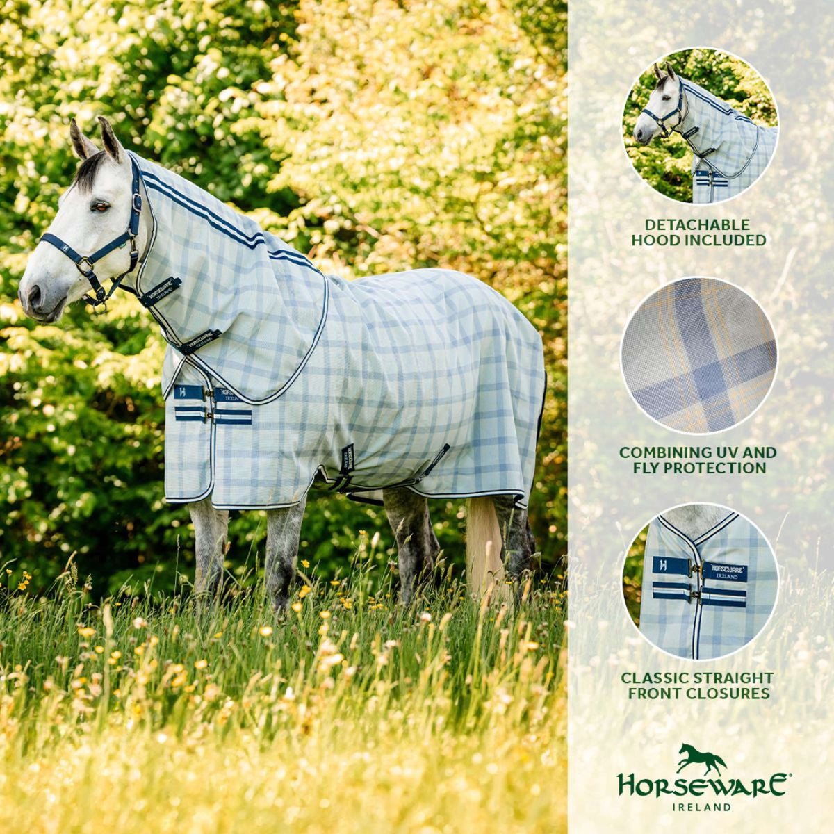 Horseware Manta Antimoscas Newmarket Pony Plus Witney Navy