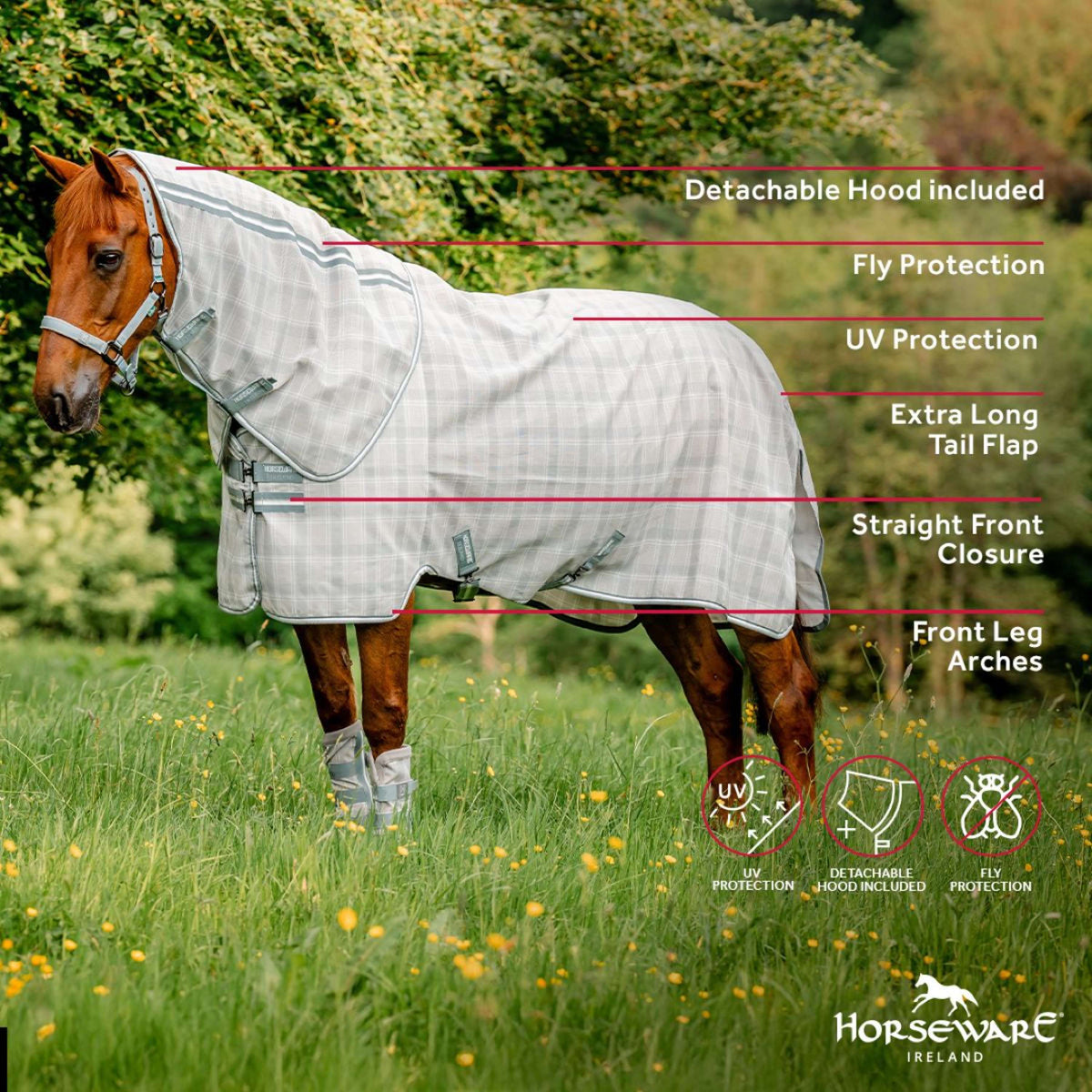 Horseware Manta Antimoscas Newmarket Plus Witney Charcoal