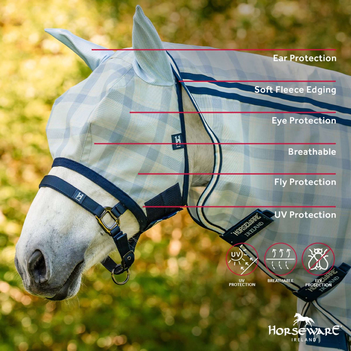Horseware Máscara para Moscas Newmarket Witney Navy