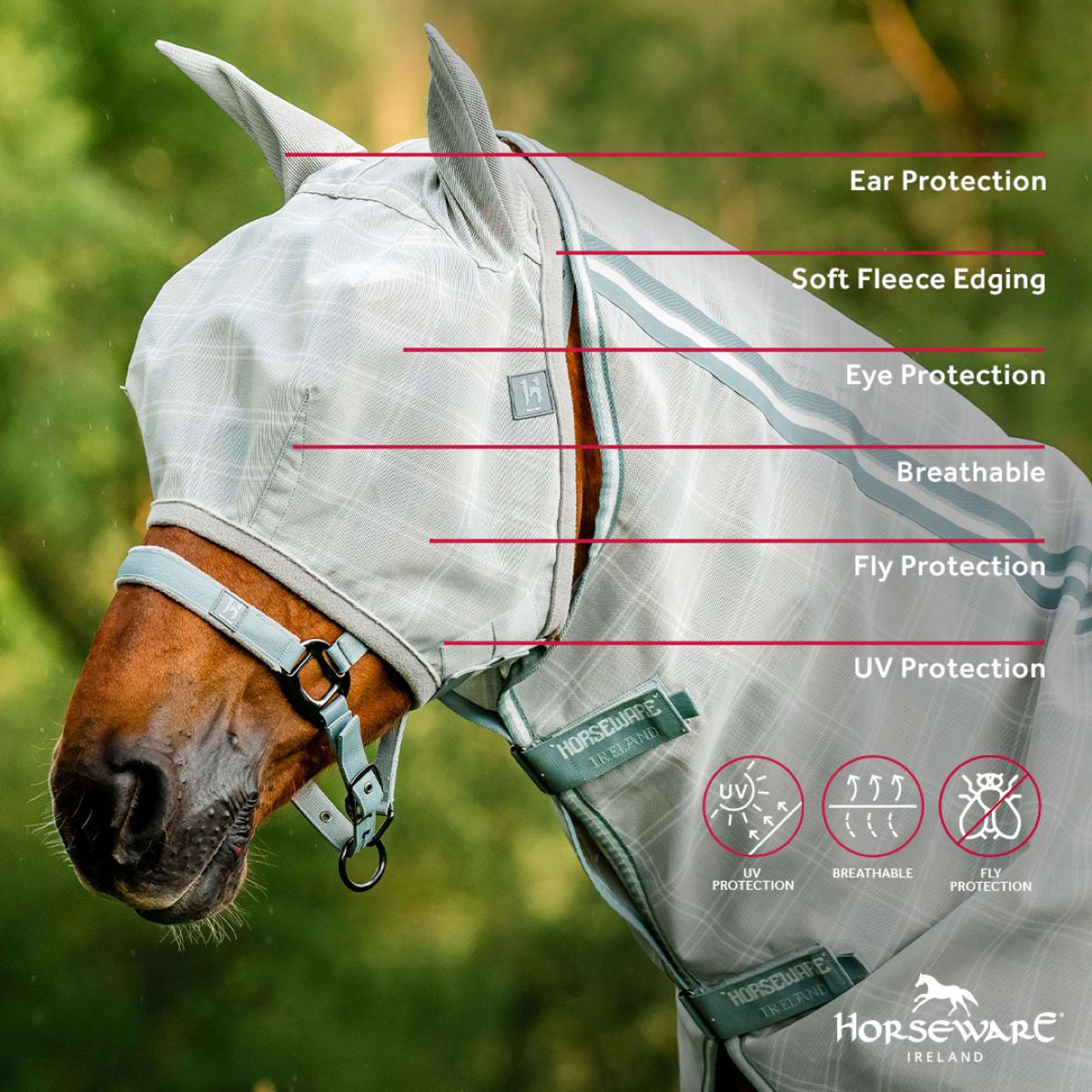 Horseware Máscara Antimoscas Newmarket Witney Charcoal