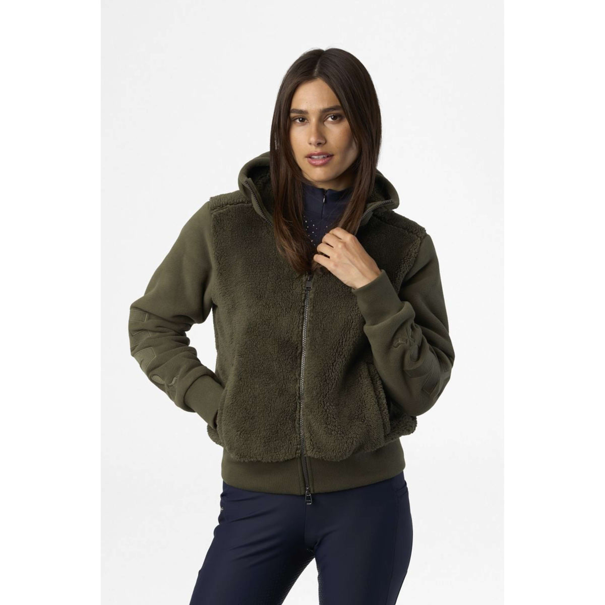 HV Polo Sudadera con capucha y cremallera HVPRoyce Forest Green