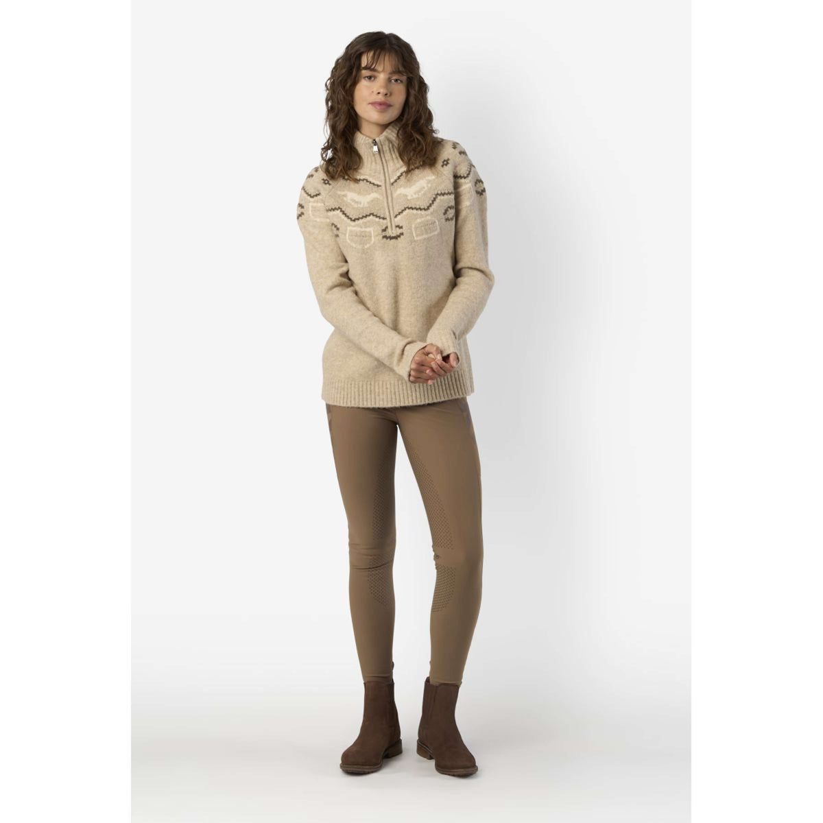 HV Polo Jersey de Cuello Alto HVPJosie Natural
