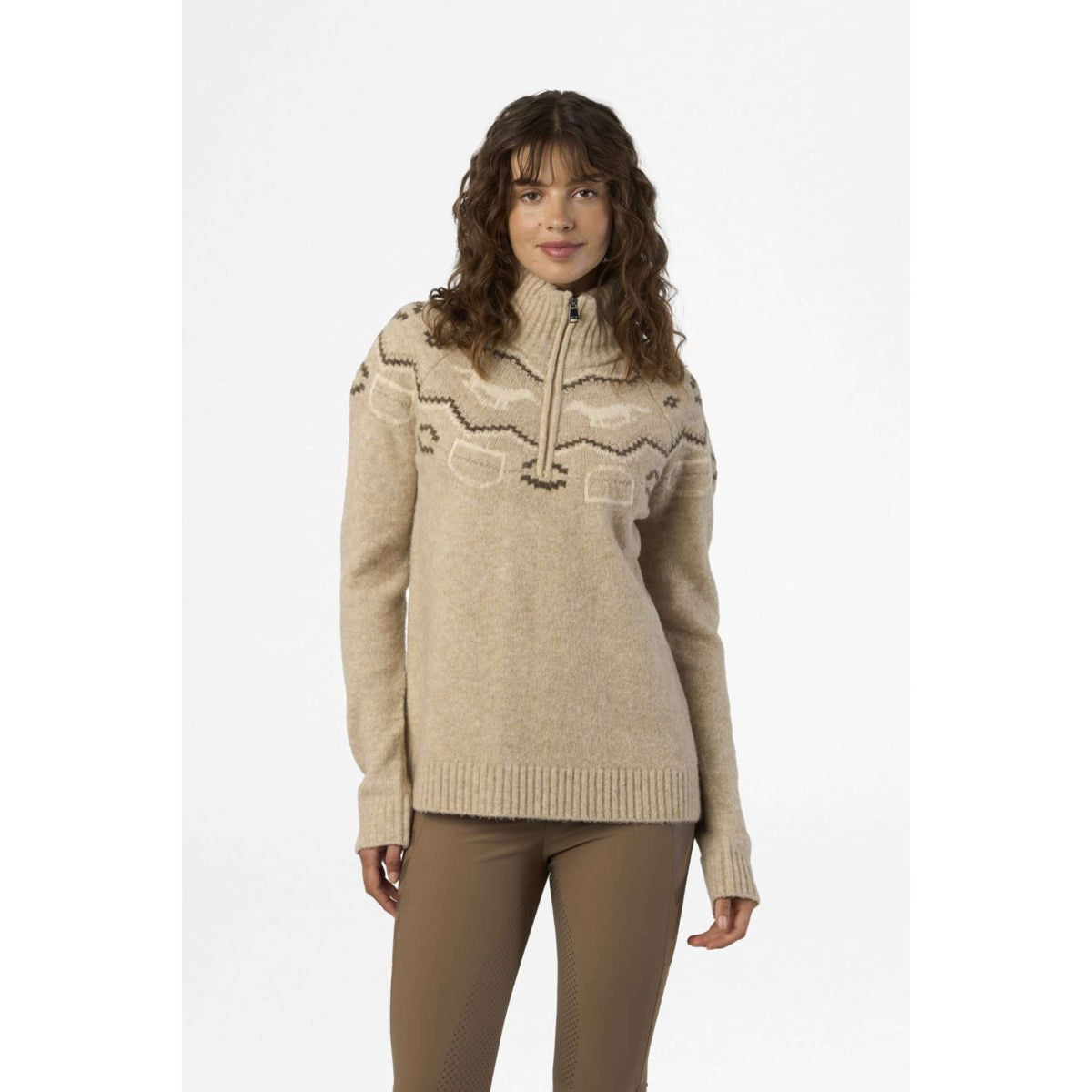 HV Polo Jersey de Cuello Alto HVPJosie Natural