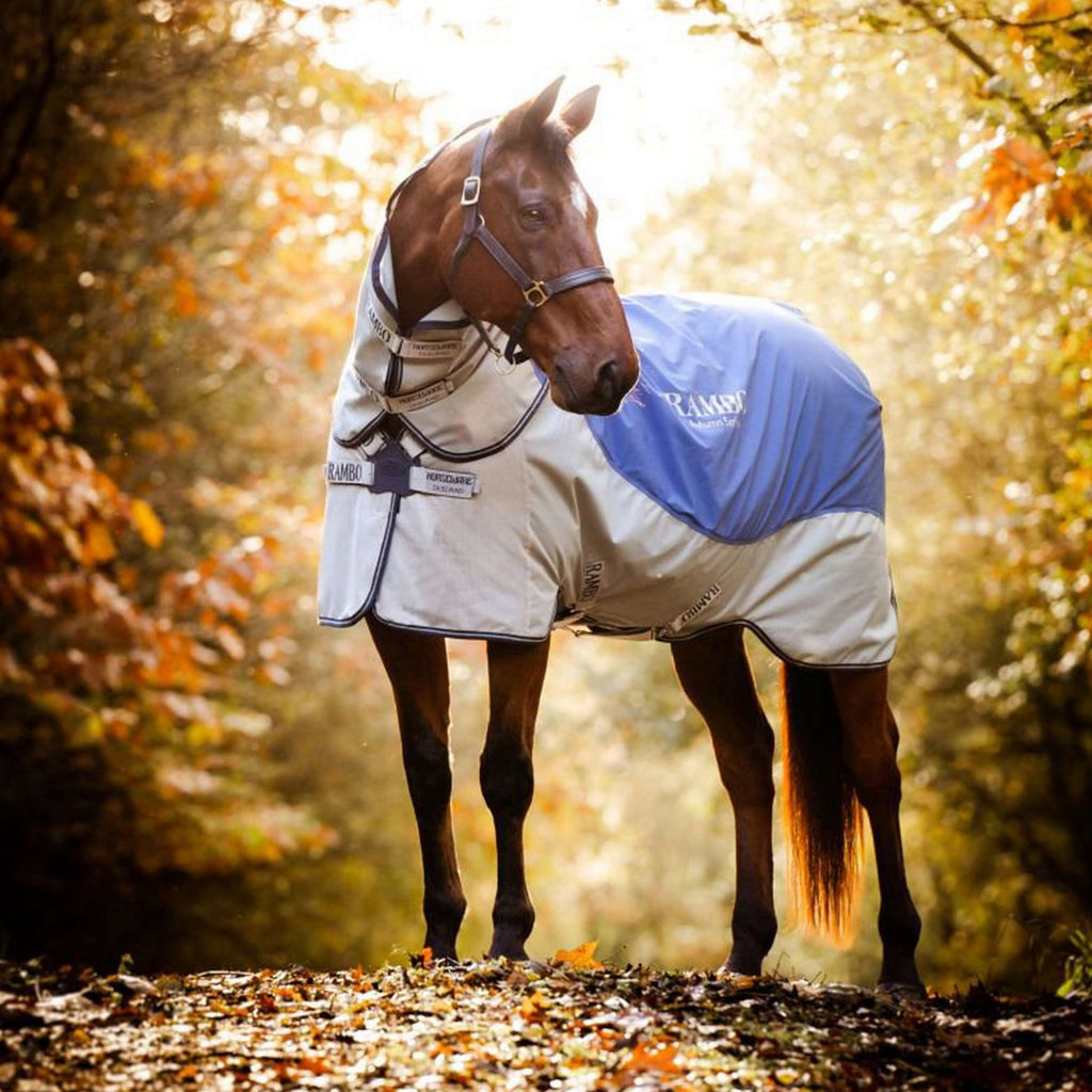 Rambo Autumn Series Turnout Marino/Gris Puntos