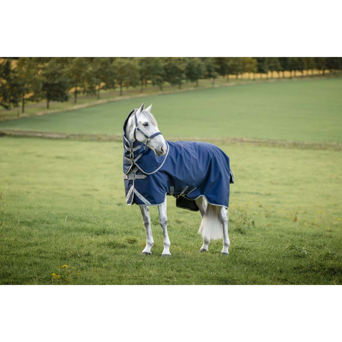 Amigo Turnout Rug FieldSafe Plus 1200D 0g Navy/Titanium Grey/Silver