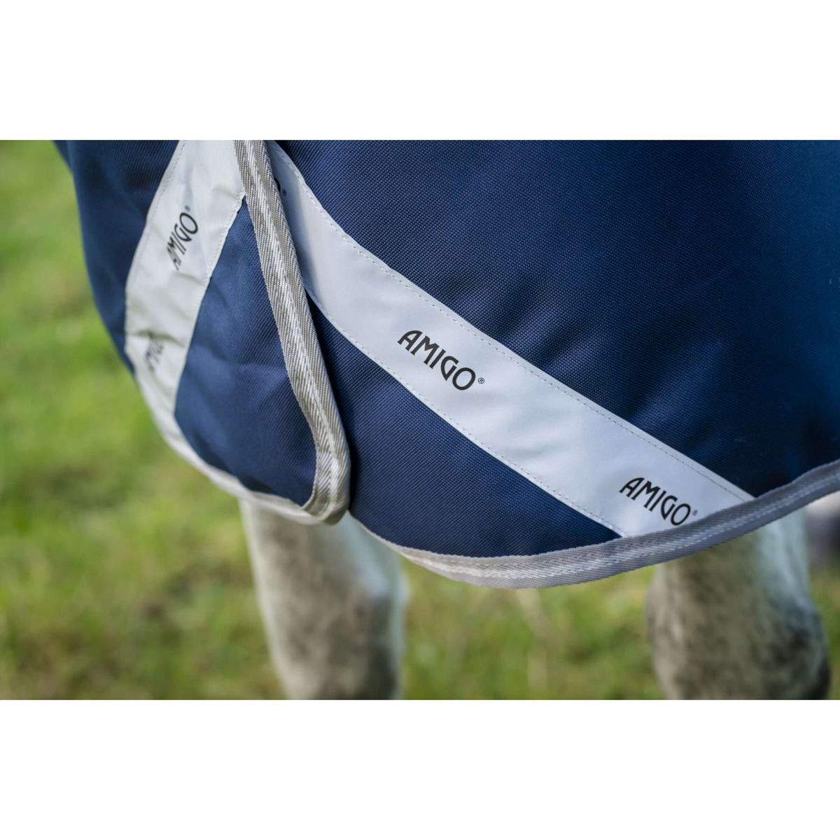 Amigo Turnout Rug FieldSafe Plus 1200D 0g Navy/Titanium Grey/Silver