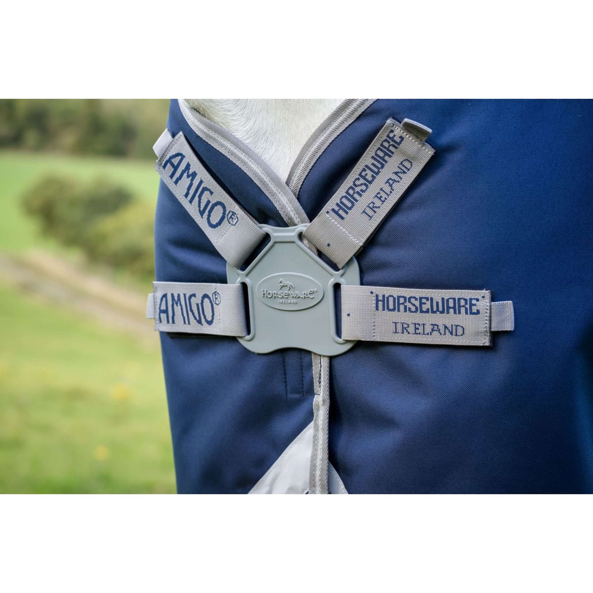 Amigo Turnout Rug FieldSafe Plus 1200D 0g Navy/Titanium Grey/Silver