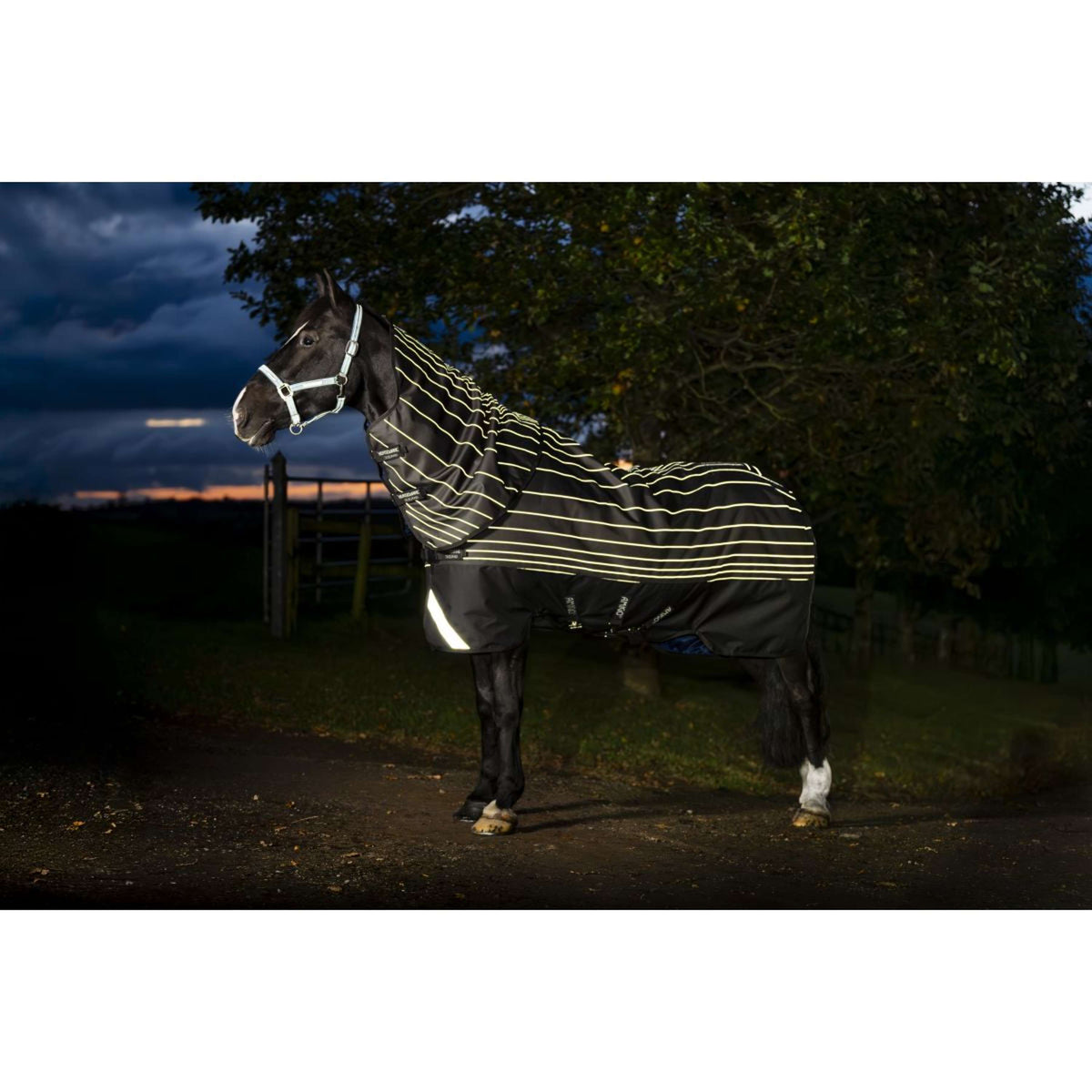 Amigo Turnout Rug FieldSafe Reflectech Plus 1200D 100g Black/Reflective/Black