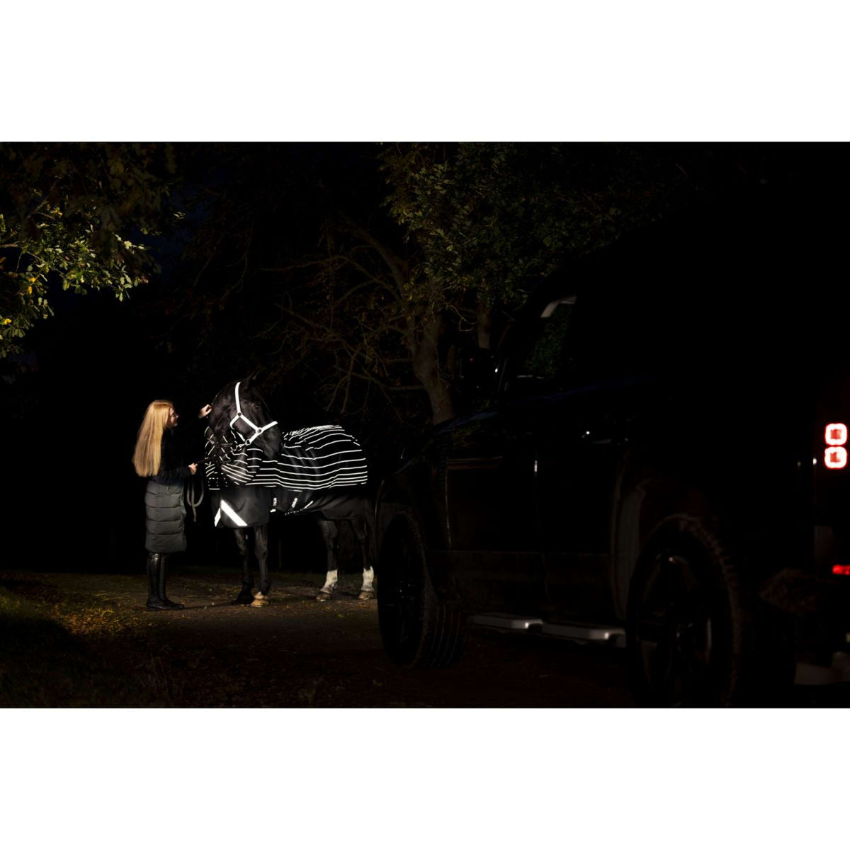 Amigo Turnout Rug FieldSafe Reflectech Plus 1200D 100g Black/Reflective/Black