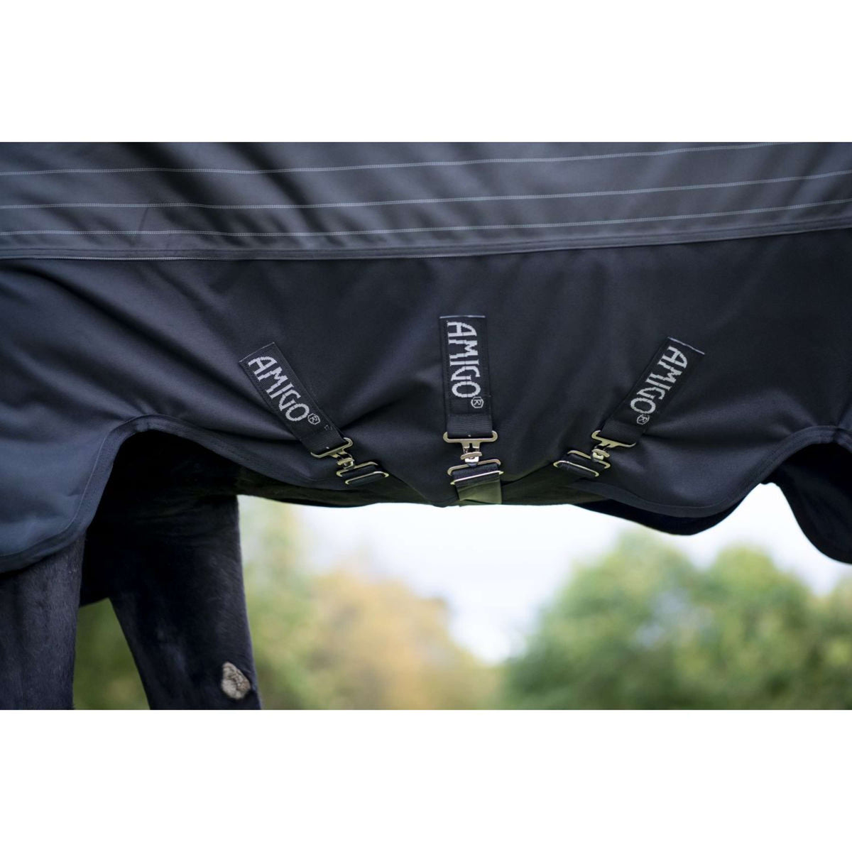 Amigo Turnout Rug FieldSafe Reflectech Plus 1200D 100g Black/Reflective/Black