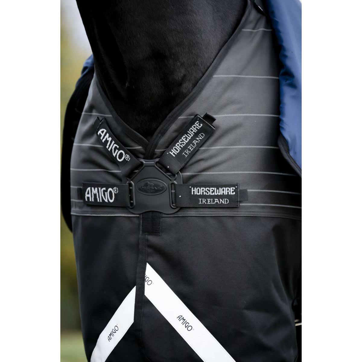 Amigo Turnout Rug FieldSafe Reflectech Plus 1200D 100g Black/Reflective/Black
