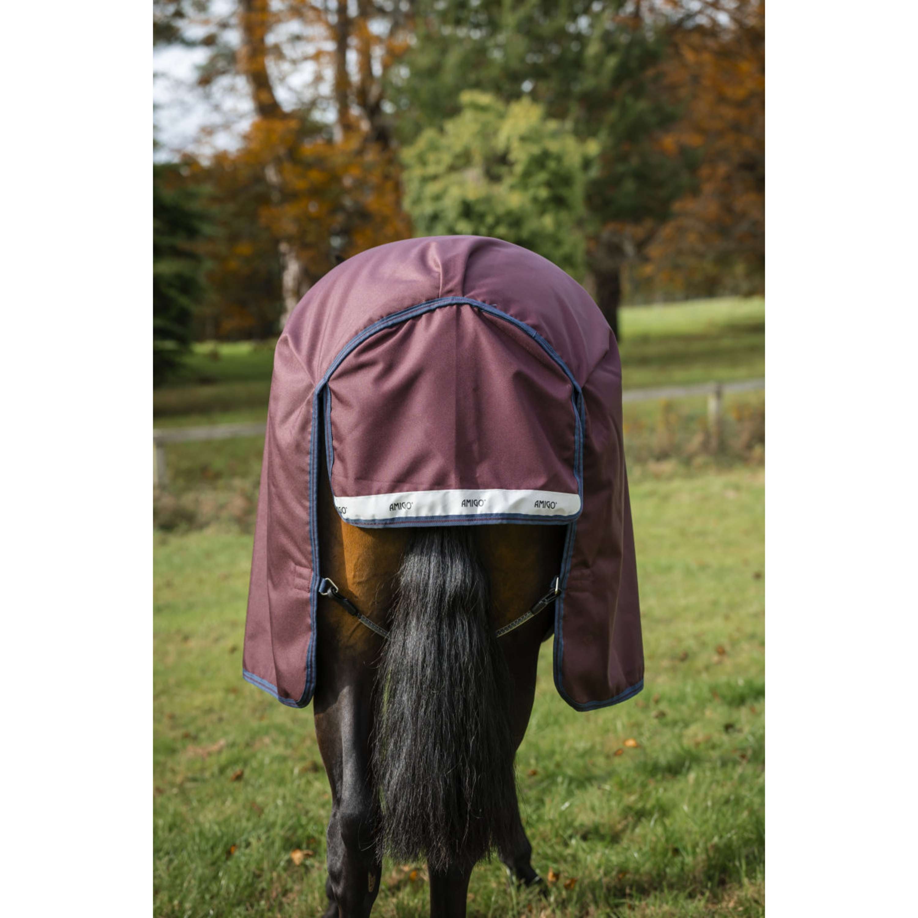 Amigo Turnout 1200D 100g Burgundy/Navy/Titanium Grey