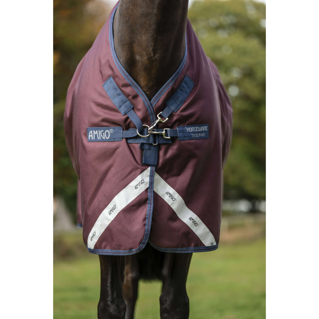 Amigo Turnout 1200D 100g Burgundy/Navy/Titanium Grey