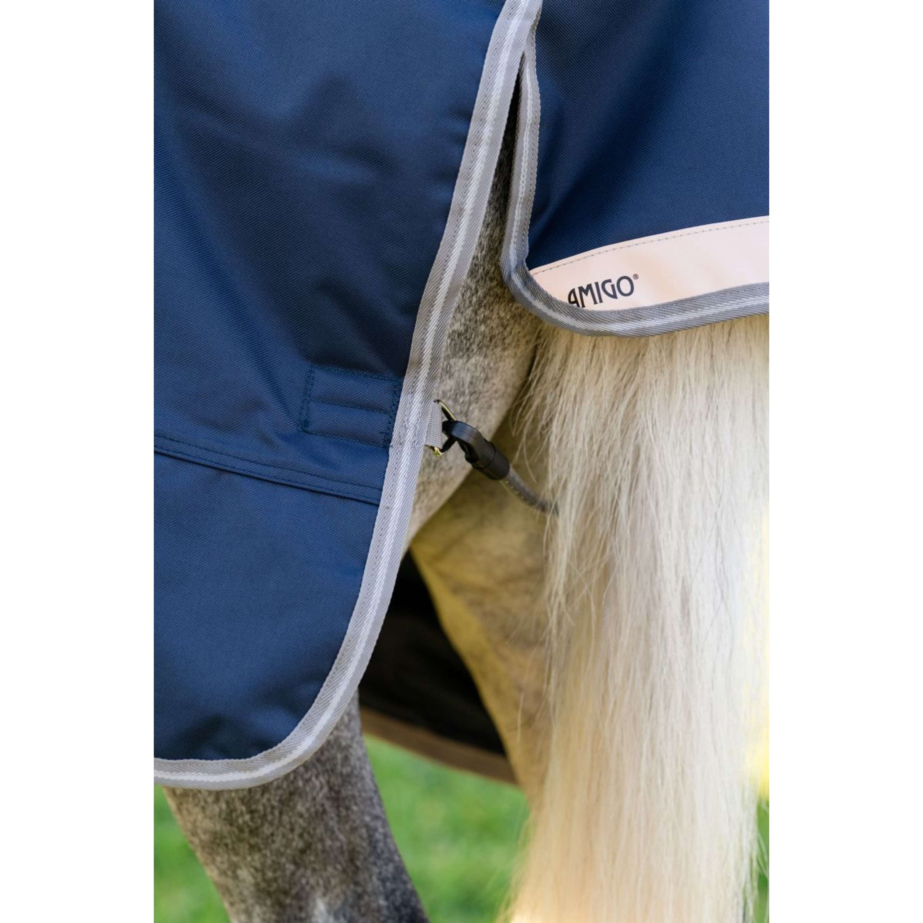 Amigo Turnout 1200D Pony 50g Marino/Gris Titanio/Plateado