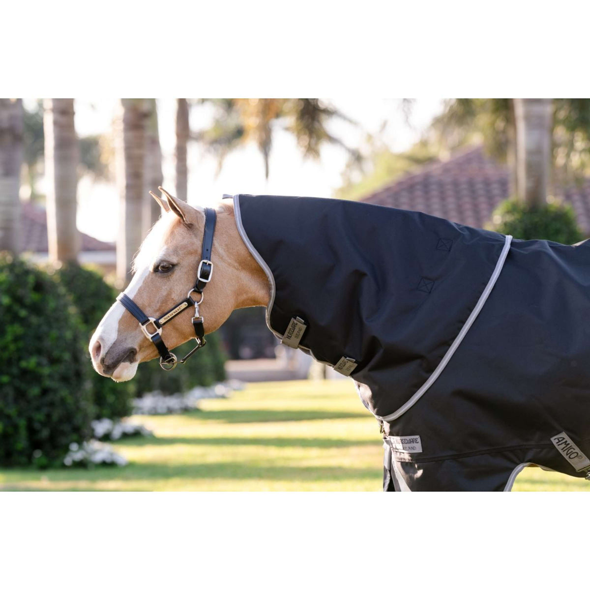 Amigo Turnout 1200D Plus Pony 0g Negro/Gris/Plata
