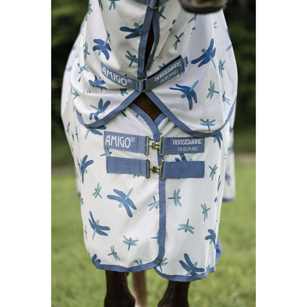 Amigo Bug Rug Plus Pony Dragonfly Print/Silver/Blue/Sage