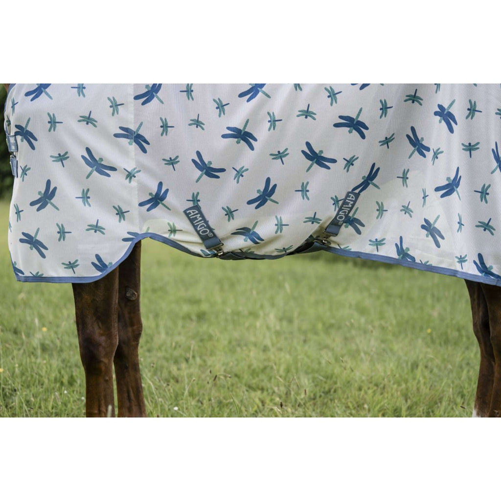 Amigo Bug Rug Plus Pony Dragonfly Print/Silver/Blue/Sage